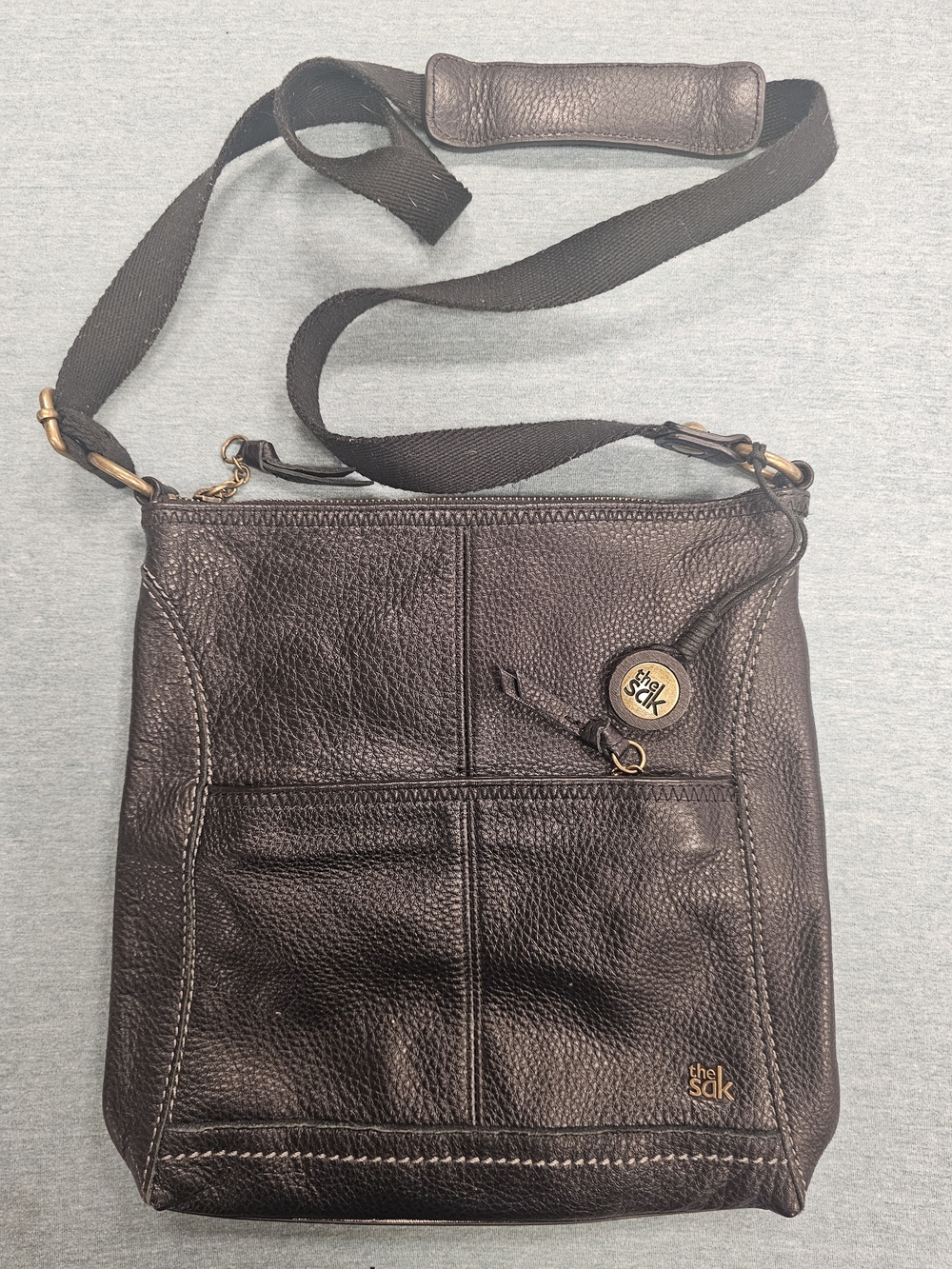 The Sak Black Leather Crossbody Bag